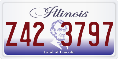 IL license plate Z423797