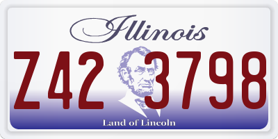 IL license plate Z423798