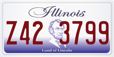 IL license plate Z423799