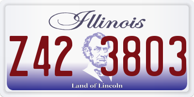 IL license plate Z423803