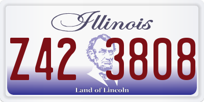 IL license plate Z423808