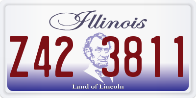 IL license plate Z423811