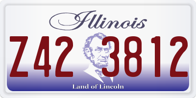 IL license plate Z423812