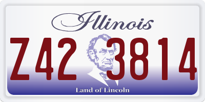 IL license plate Z423814