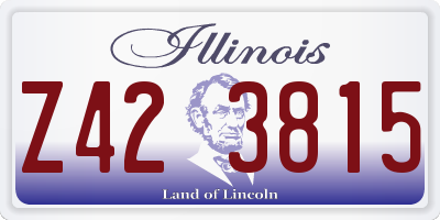 IL license plate Z423815