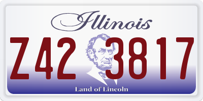 IL license plate Z423817