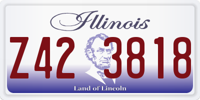 IL license plate Z423818