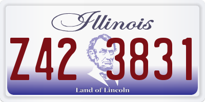 IL license plate Z423831