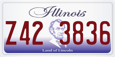 IL license plate Z423836