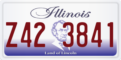 IL license plate Z423841