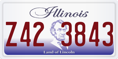 IL license plate Z423843