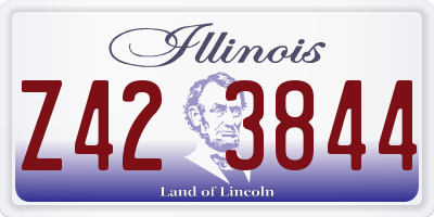 IL license plate Z423844