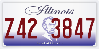 IL license plate Z423847