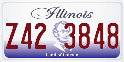 IL license plate Z423848