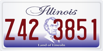 IL license plate Z423851