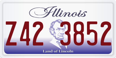 IL license plate Z423852