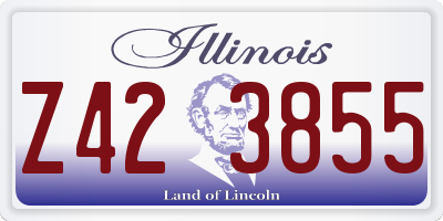 IL license plate Z423855