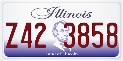 IL license plate Z423858