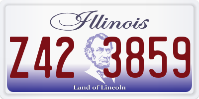 IL license plate Z423859