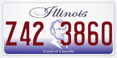 IL license plate Z423860