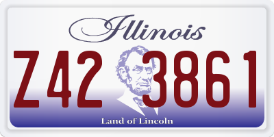 IL license plate Z423861