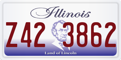 IL license plate Z423862