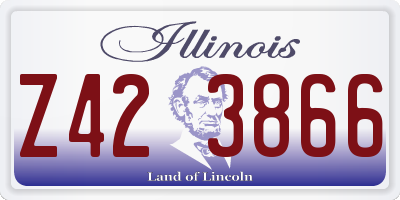 IL license plate Z423866
