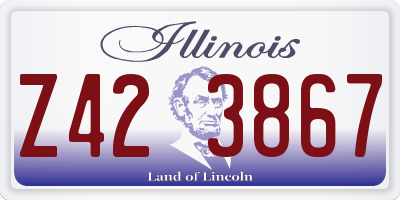 IL license plate Z423867