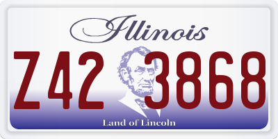 IL license plate Z423868