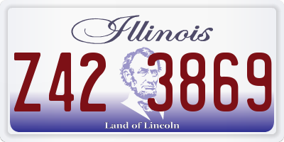 IL license plate Z423869