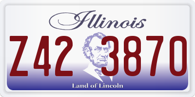 IL license plate Z423870