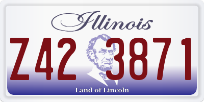 IL license plate Z423871