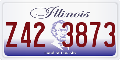 IL license plate Z423873