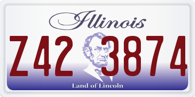 IL license plate Z423874
