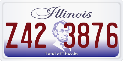 IL license plate Z423876