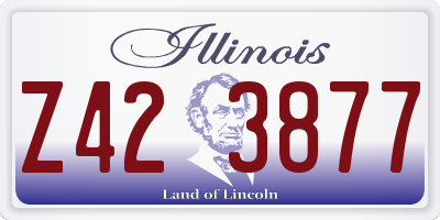 IL license plate Z423877