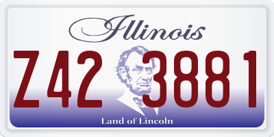 IL license plate Z423881