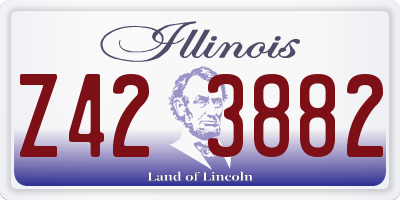 IL license plate Z423882