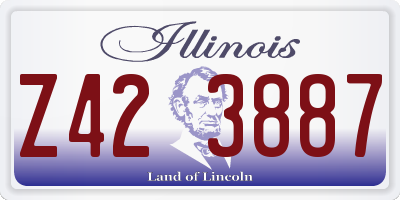 IL license plate Z423887