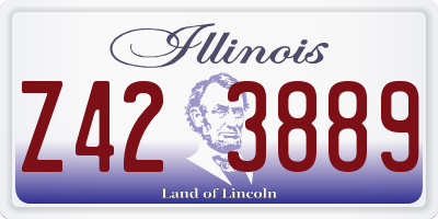 IL license plate Z423889