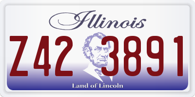 IL license plate Z423891
