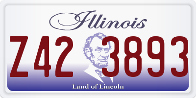 IL license plate Z423893