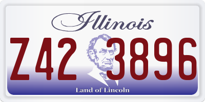 IL license plate Z423896