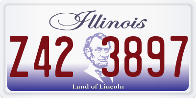 IL license plate Z423897