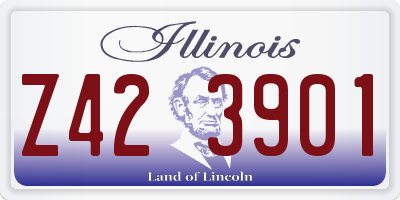 IL license plate Z423901