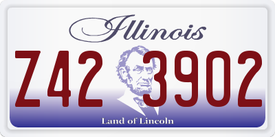 IL license plate Z423902