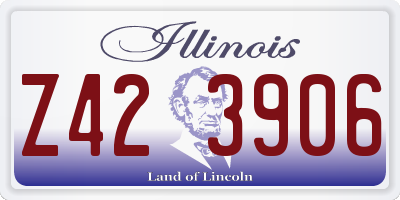 IL license plate Z423906