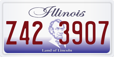 IL license plate Z423907