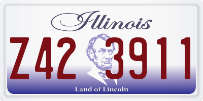 IL license plate Z423911