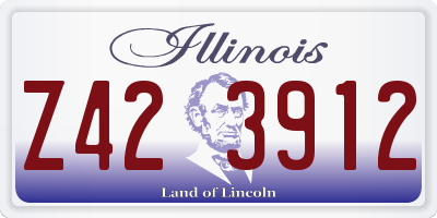 IL license plate Z423912